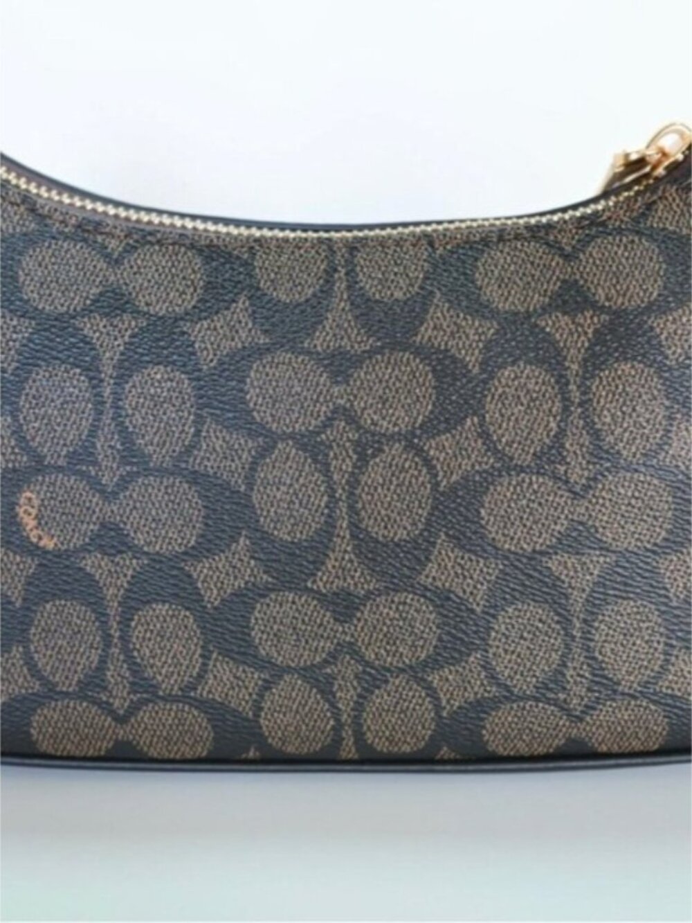 NWT Coach Teri Shoulder Bag In Signature Canvas In Black Brown Color - Picture 4 of 9
